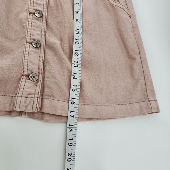 American Eagle Skirt Womens Size‎ 12 Pink Button Front Elastic Waist Casual - Picture 6 of 6